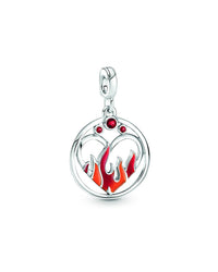 Pandora Me Silver Crystal Fire Medallion Charm