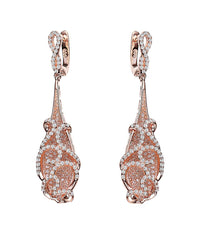 Genevive Genevive 14K Rose Gold Vermeil Drop Earrings