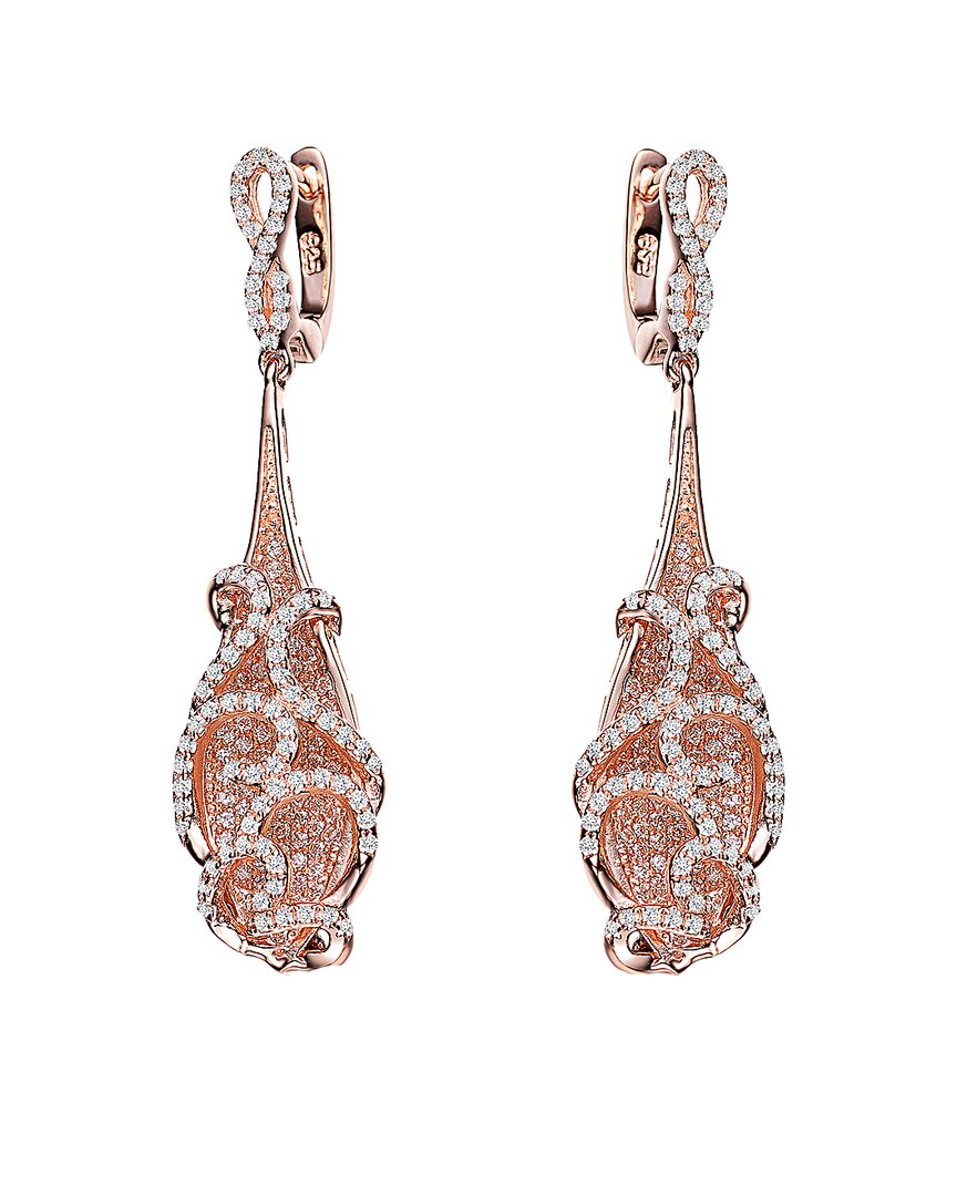 Genevive Genevive 14K Rose Gold Vermeil Drop Earrings