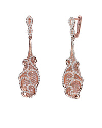 Genevive Genevive 14K Rose Gold Vermeil Drop Earrings