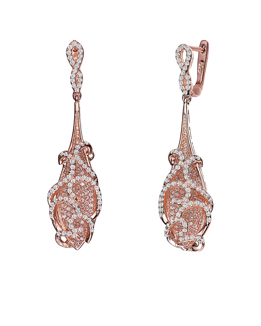 Genevive Genevive 14K Rose Gold Vermeil Drop Earrings