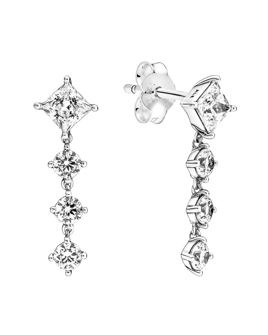 Pandora Pandora Timeless Silver Cz Drop Earrings