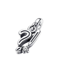 Pandora Pandora Me Silver Cz Express & Exclaim Mini Dangle Charm