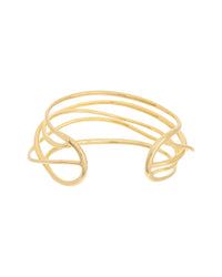 Pandora Pandora Essence 14K Plated Organically Shaped Wired Open Bangle Bracelet