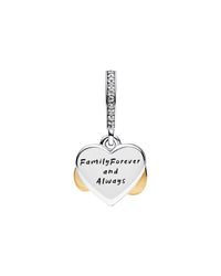 Pandora Pandora Moments Silver & 14K Plated Cz Sparkling Infinity Heart Dangle Charm