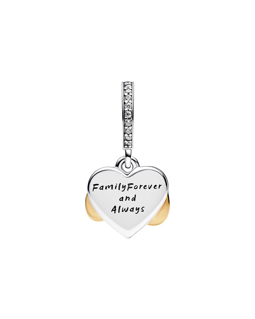 Pandora Pandora Moments Silver & 14K Plated Cz Sparkling Infinity Heart Dangle Charm
