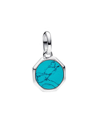 Pandora Pandora Me Silver Turquoise-Coloured Engravable Mini Medallion Charm