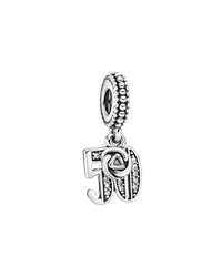 Pandora Pandora Moments Silver Cz 50Th Celebration Dangle Charm