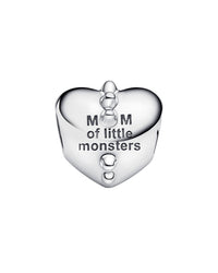 Pandora Pandora Moments Silver Cz Mum's Little Monsters Heart Charm