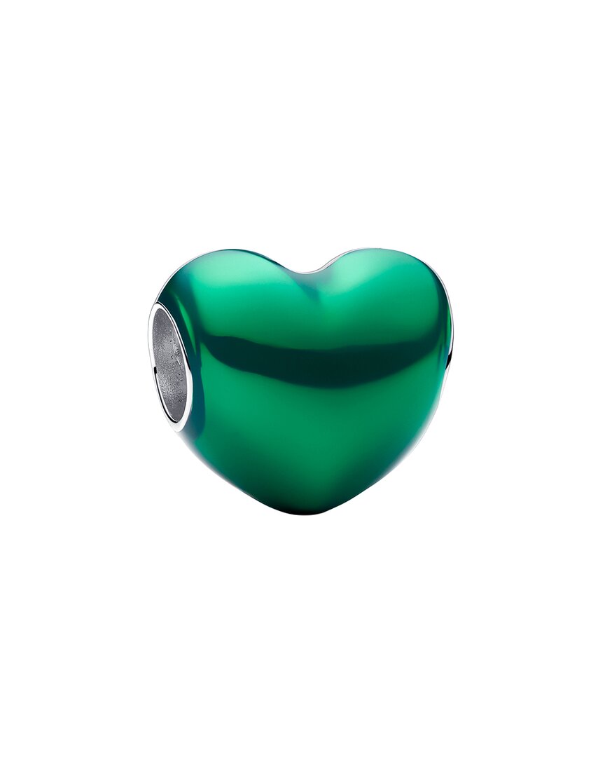 Pandora Pandora Moments Silver Metallic Green Heart Charm