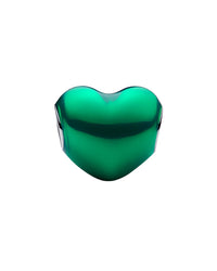 Pandora Pandora Moments Silver Metallic Green Heart Charm