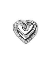 Pandora Pandora Moments Silver Cz Sparkling Entwined Hearts Charm