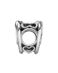 Pandora Pandora Moments Silver Cz Sparkling Entwined Hearts Charm