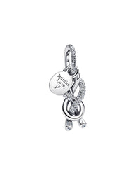 Pandora Pandora Moments Silver Cz Pava Infinity Knot Dangle Charm