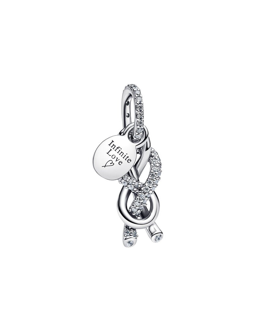 Pandora Pandora Moments Silver Cz Pava Infinity Knot Dangle Charm