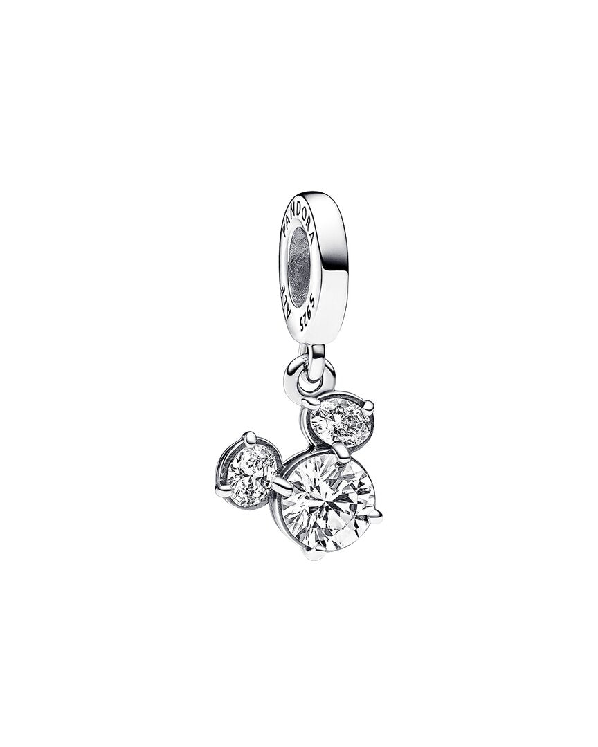 Pandora Pandora X Disney Silver Mickey Mouse Sparkling Head Silhouette Dangle Charm