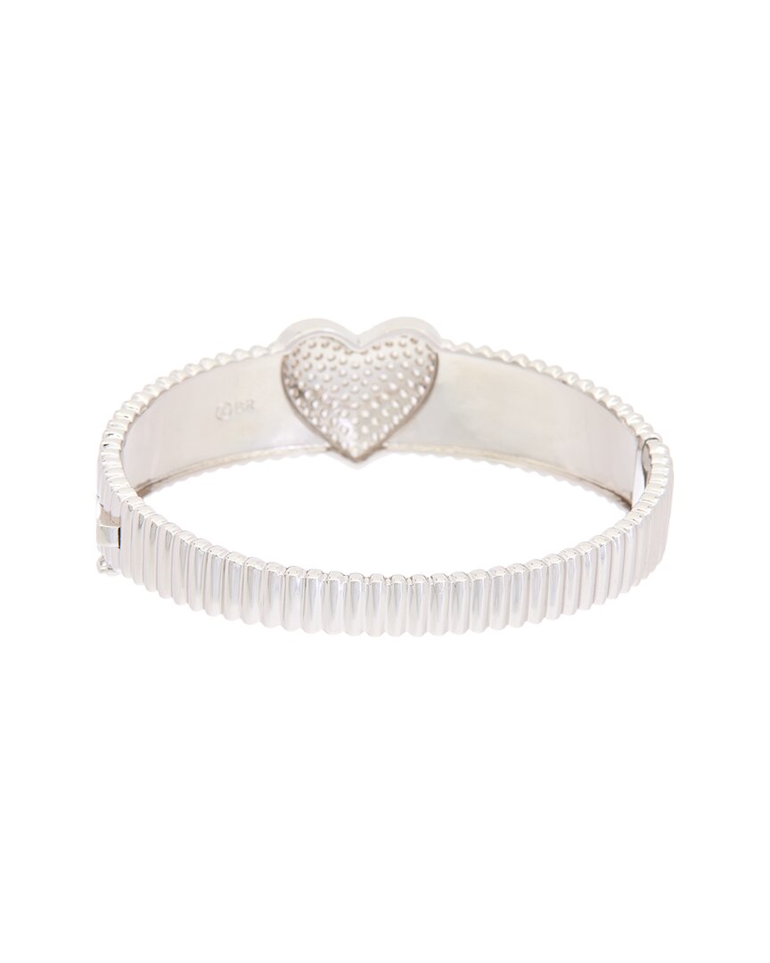 Juvell Juvell 18K Plated Cz Heart Goose Bangle Bracelet