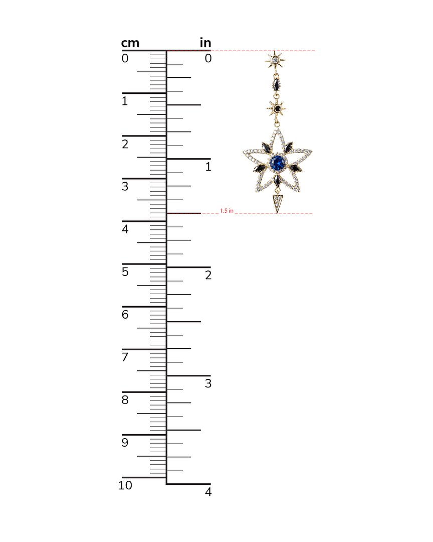 Eye Candy LA Eye Candy La Sun And Moon Cz Crystal Drop Earrings