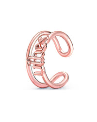 Pandora Me 14K Rose Gold Plated Vibes Script Ring