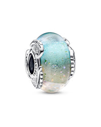 Pandora Pandora Moments Silver Murano Glass & Curved Feather Charm