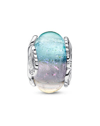 Pandora Pandora Moments Silver Murano Glass & Curved Feather Charm