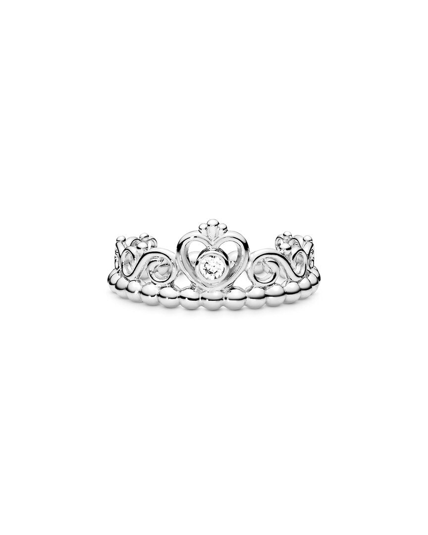 Pandora Pandora Moments Silver Cz Princess Tiara Crown Ring