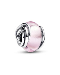 Pandora Pandora Moments Silver Encircled Pink Murano Glass Charm