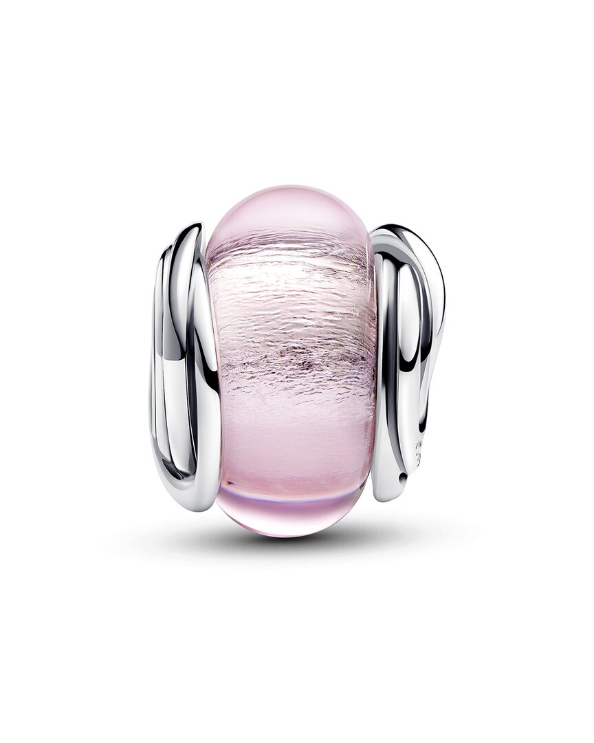 Pandora Pandora Moments Silver Encircled Pink Murano Glass Charm