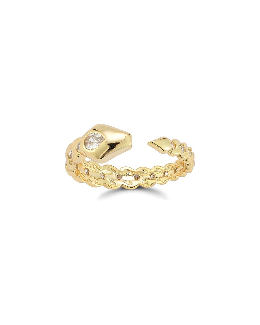 Sphera Milano 14K Over Silver Cz Snake Ring
