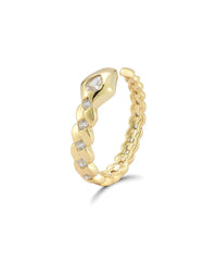 Sphera Milano 14K Over Silver Cz Snake Ring