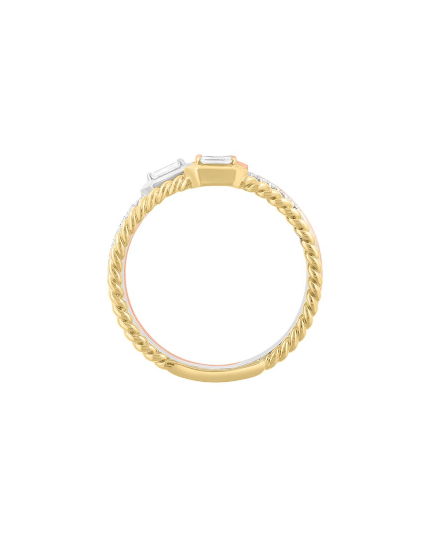 Effy Fine Jewelry Gold Over Silver 0.17 Ct. Tw. Diamond Ring