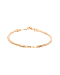 Pandora Pandora Moments 14K Rose Gold Plated T-Bar Snake Chain Bracelet