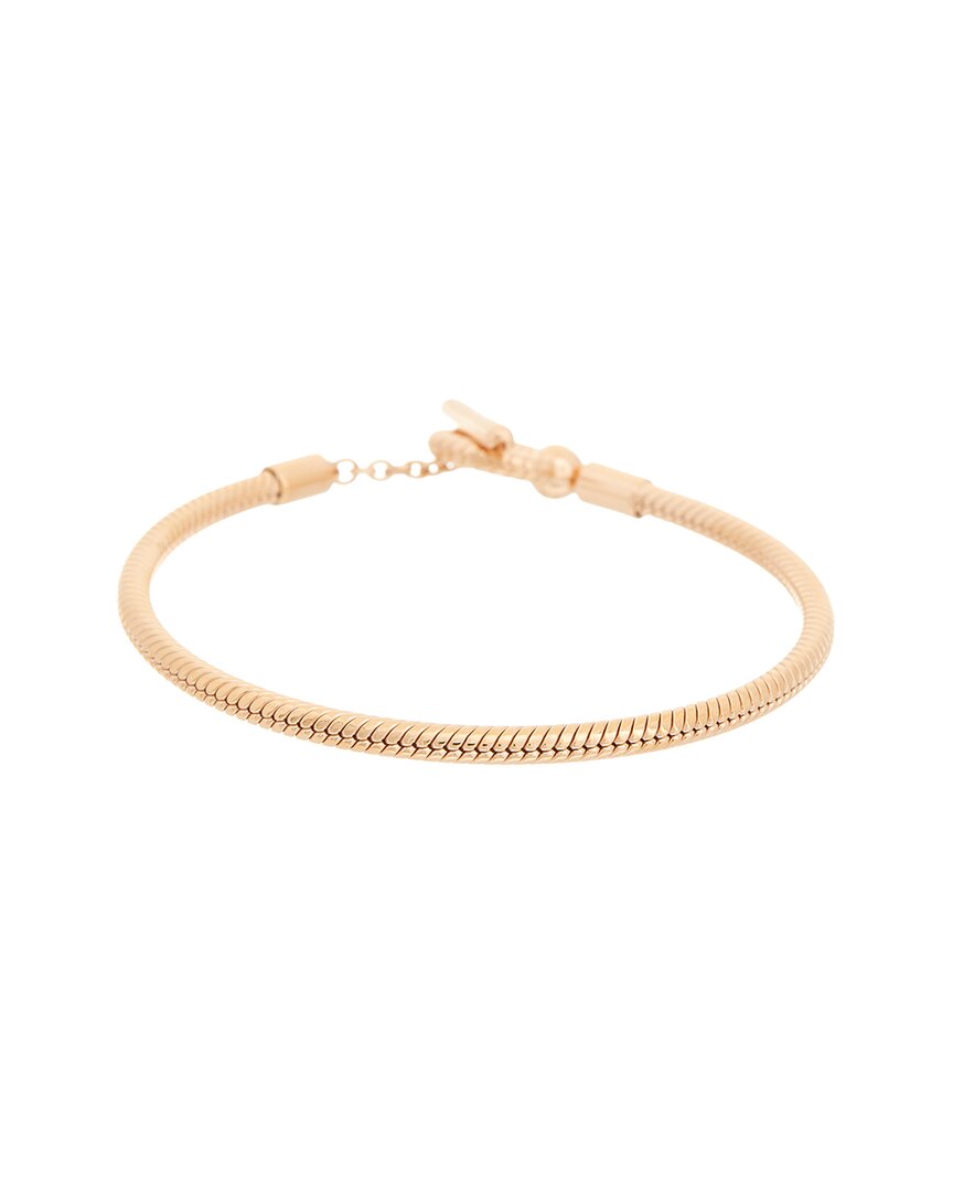 Pandora Pandora Moments 14K Rose Gold Plated T-Bar Snake Chain Bracelet