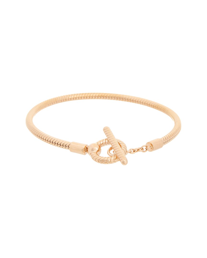 Pandora Pandora Moments 14K Rose Gold Plated T-Bar Snake Chain Bracelet
