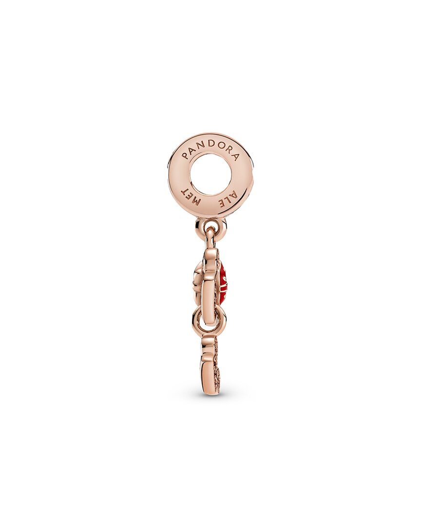 Pandora Disney 14K Rose Gold Plated Cz Disney Parks Minnie & Mickey Dangle