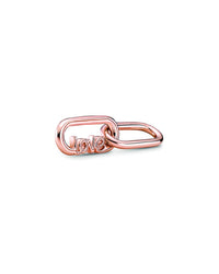 Pandora Me 14K Rose Gold Plated Love Script Charm No Color