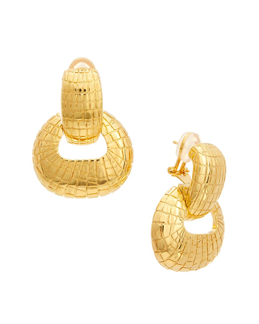 Oscar De La Renta Mosaic Textured Earrings