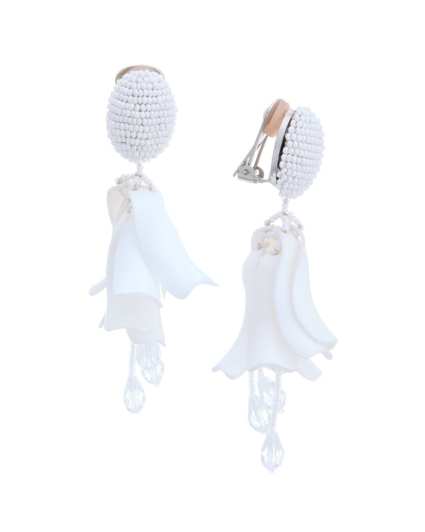 Oscar De La Renta Petal Dangle Earrings