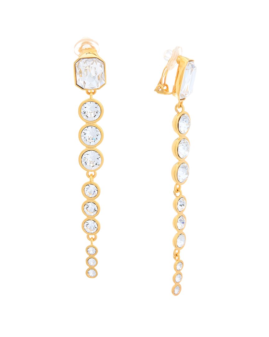 Oscar De La Renta Cascading Rhinestone Drop Earrings
