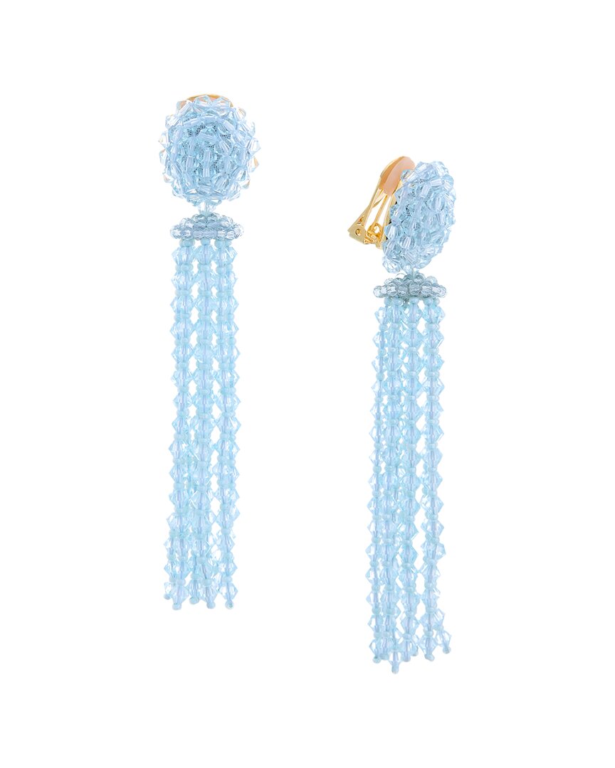 Oscar De La Renta Long Tassel Earrings