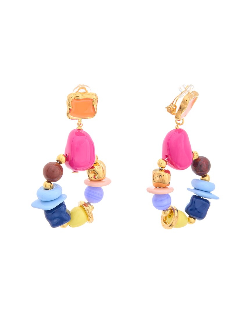 Oscar De La Renta Seaglass Round Drop Earrings