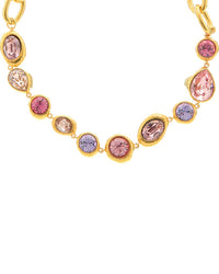 Oscar De La Renta Hammered Stones Chain Necklace