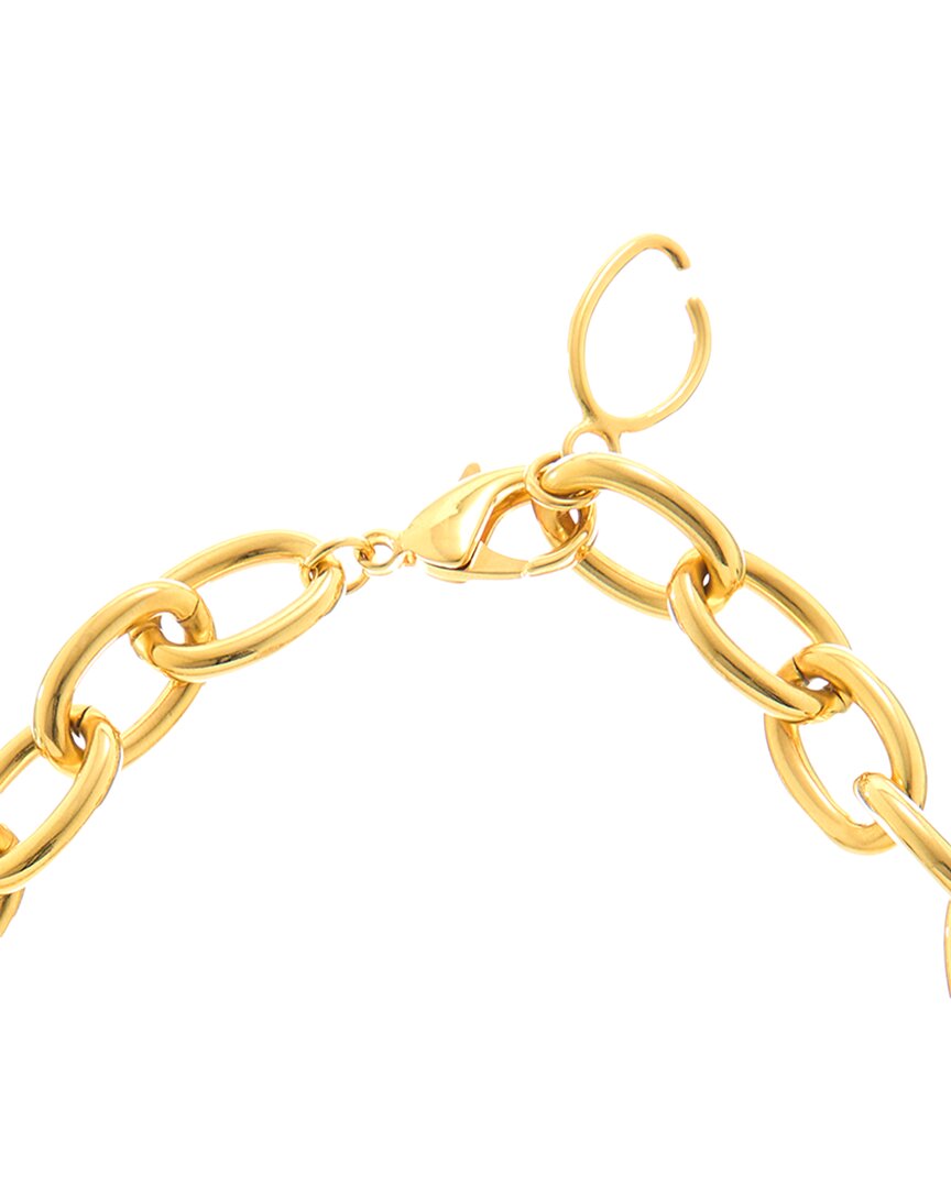Oscar De La Renta Hammered Stones Chain Necklace