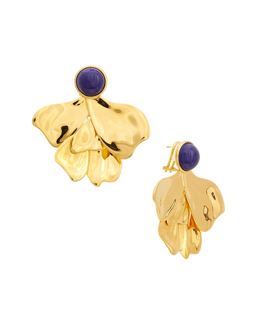 Oscar De La Renta Smooth Petal Earrings