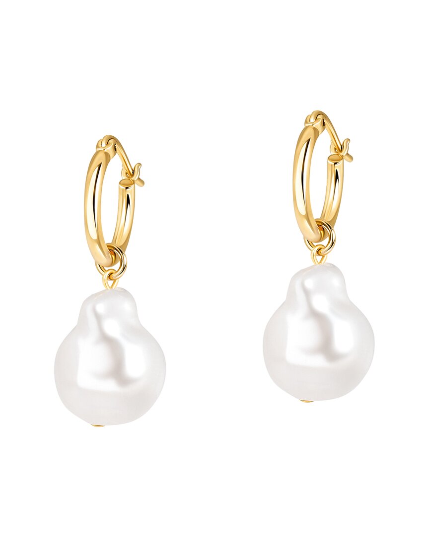 Electric Picks 14K Plated 17.6Mm Pearl Regal Earrings