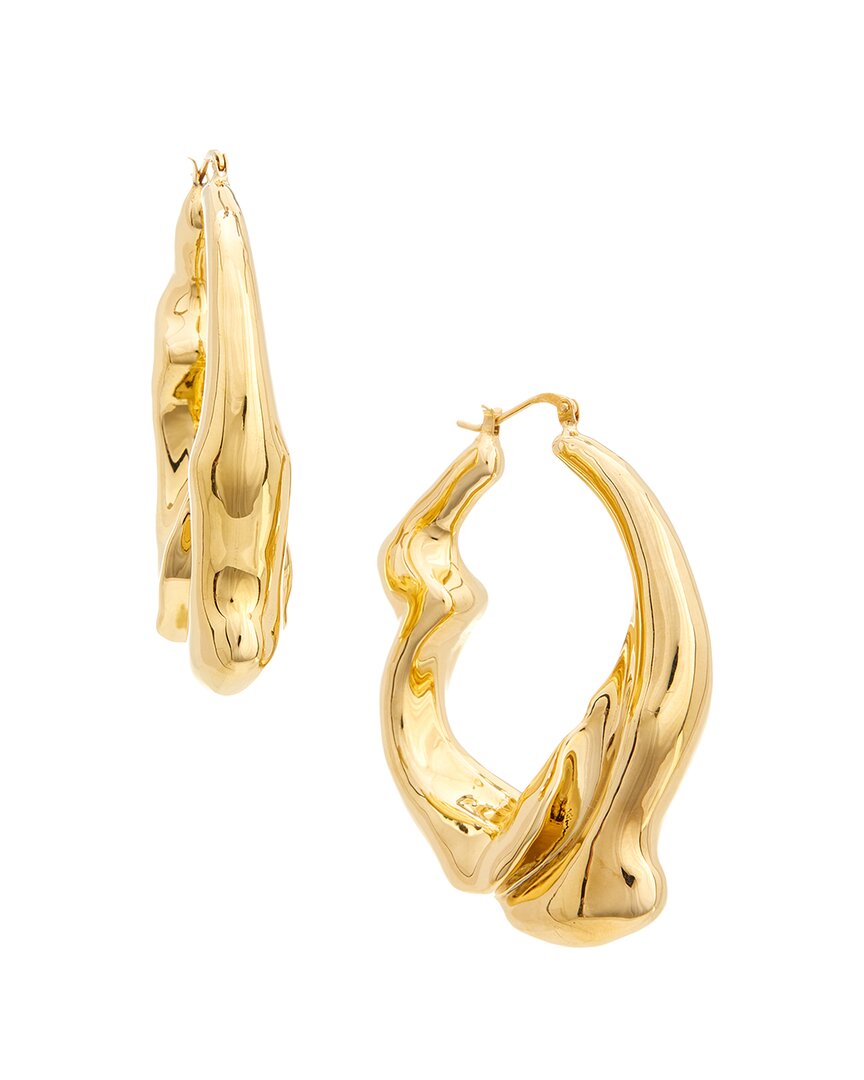 Oscar De La Renta Slim Crushed Hoop Earrings