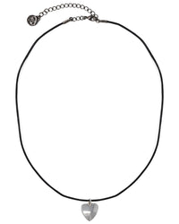 Cloverpost Heart June 14K Plated Necklace White Gold