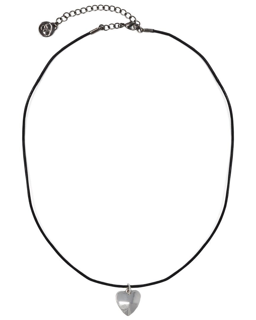 Cloverpost Heart June 14K Plated Necklace White Gold