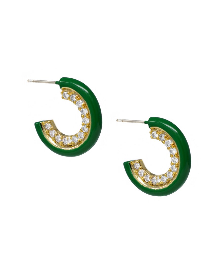 Cloverpost Decade 14K Plated Hoops Hunter