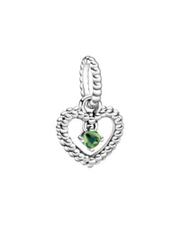 Pandora Moments Silver Heart Dangle Charm No Color